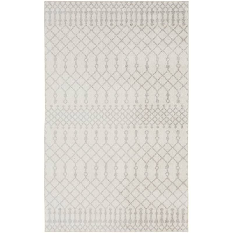 Nourison Astra Machine Washable Moroccan Area Rug - 2' x 3' - Ivory - Rectangle