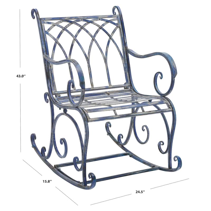 SAFAVIEH Outdoor Amara Rocking Chair - 33"Wx37"Dx23"H