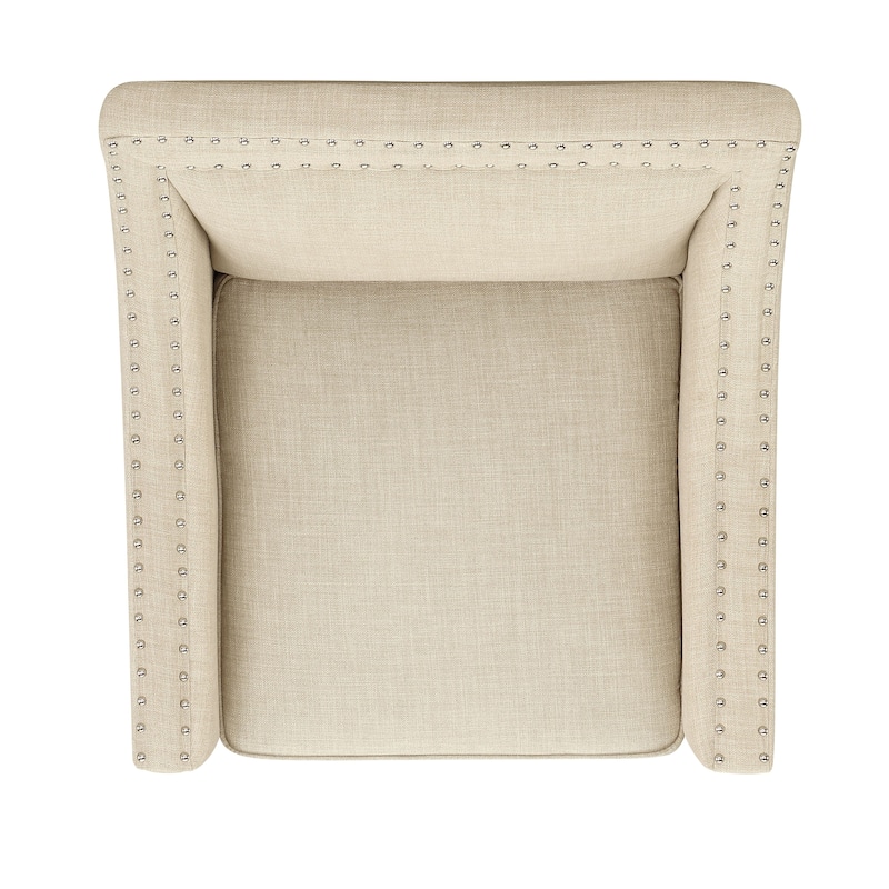 Erica Accent Armchair with Chrome Nailhead Trim