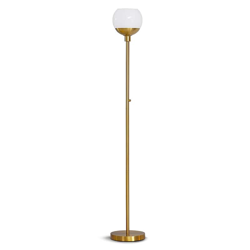 Metro Glass Shade 71"H LED Dimmable Torchiere Floor Lamp