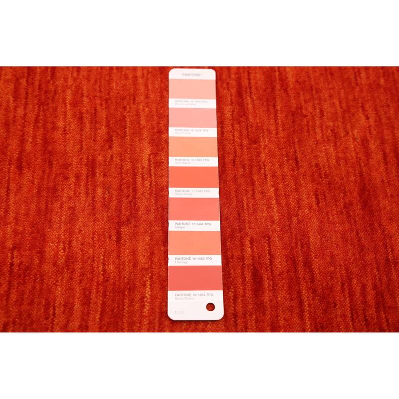 ECARPETGALLERY Hand Loomed Kashkuli Gabbeh Orange Wool Rug - 5'1 x 7'6