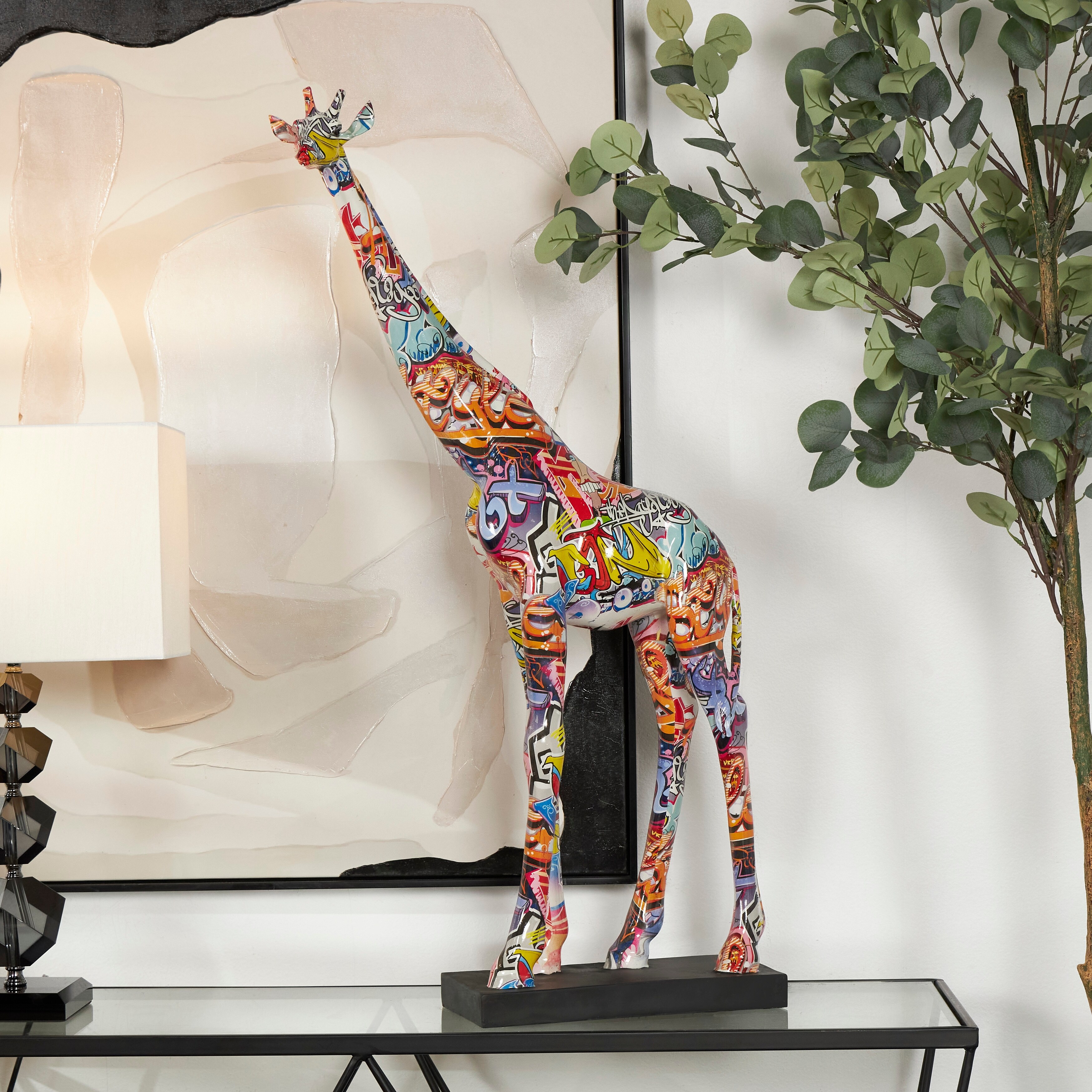 Novogratz Multi Colored Resin Elephant Sculpture
