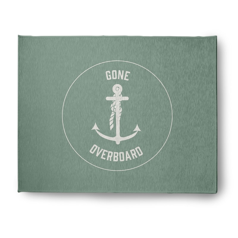 Gone Forever Overboard Nautical Chenille Rug - Sage - 8' x 10'