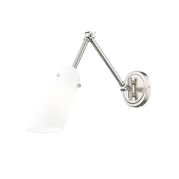 slide 2 of 13, Z-Lite 350S Julia 6" Tall Wall Sconce Brushed Nickel