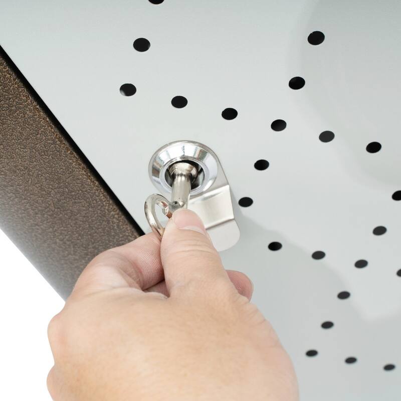 Commercial 31.4 GAL Steel Trash Can with Inner Bin, Locking Access Door