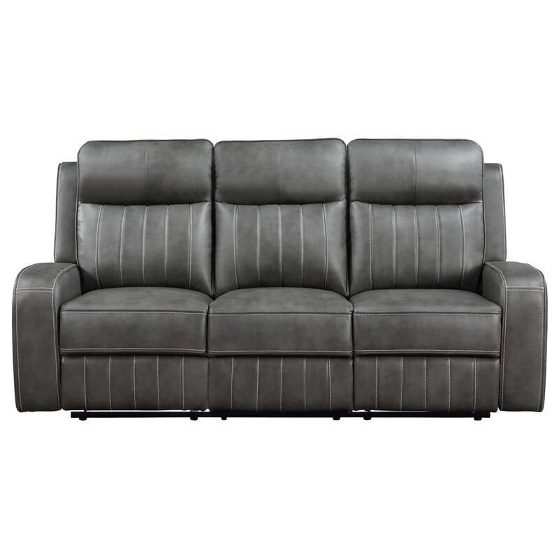 Raelynn Upholstered Reclining Sofa Set Grey