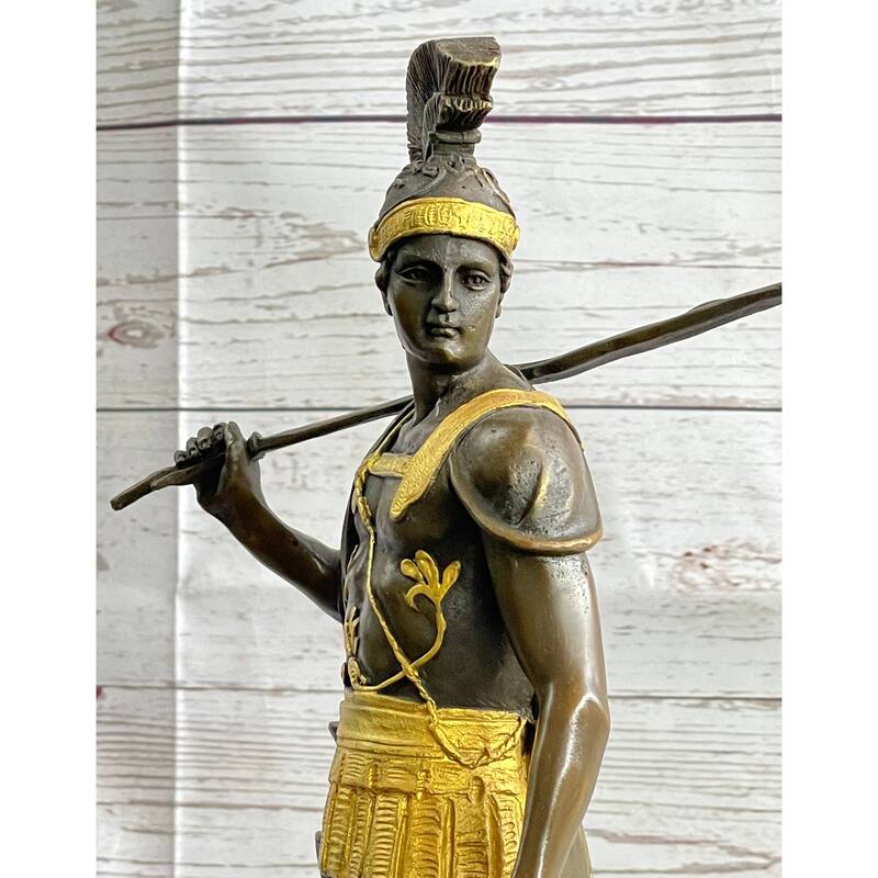 Odysseus Greek Warrior Roman Signed Bronze Art Sculpture Statue 16 Inches X 9.5 Inches