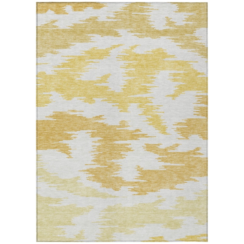 HomeRoots Abstract Transitional Rectangle Outdoor Rug