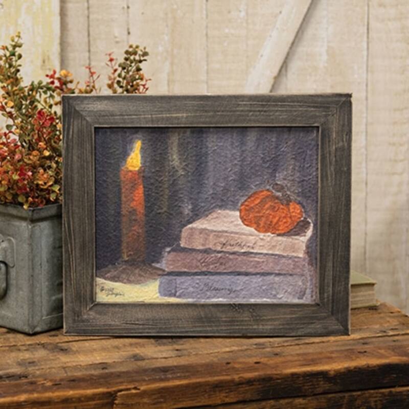 Rustic Fall Wall Art Faithful Hopeful Blessings Framed Print