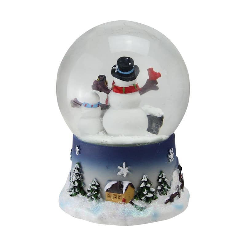 Snowman Family Musical Christmas Snow Globe - 7"