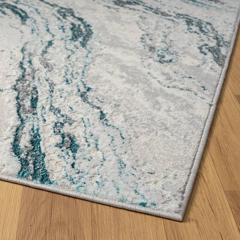 Luxe Weavers Modern Abstract Swirl Metallic Indoor Area Rug