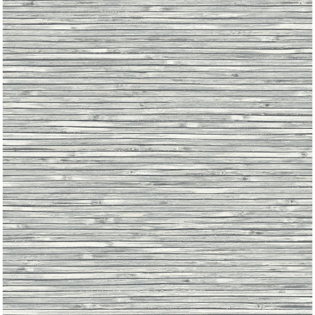 A-Street Prints Bellport Dark Grey Wooden Slat Wallpaper