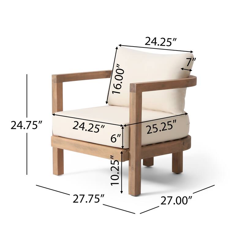 Wood Patio Club Chair