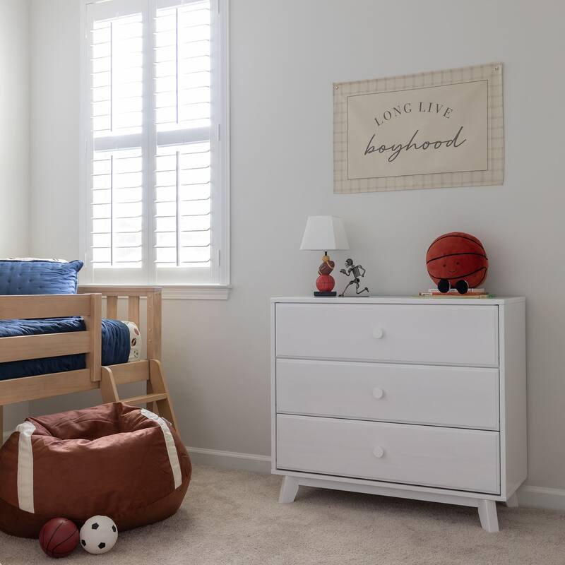 Max and Lily 3-Drawer Solid Wood Dresser