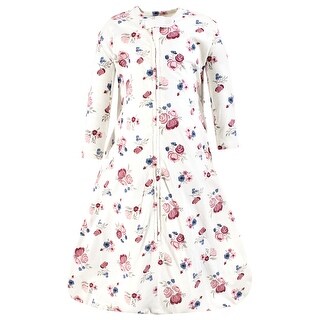 Hudson Baby Infant Girl Long Sleeve Cotton Jersey Sleeping Bag, Sack, Blanket, Dusty Rose Floral