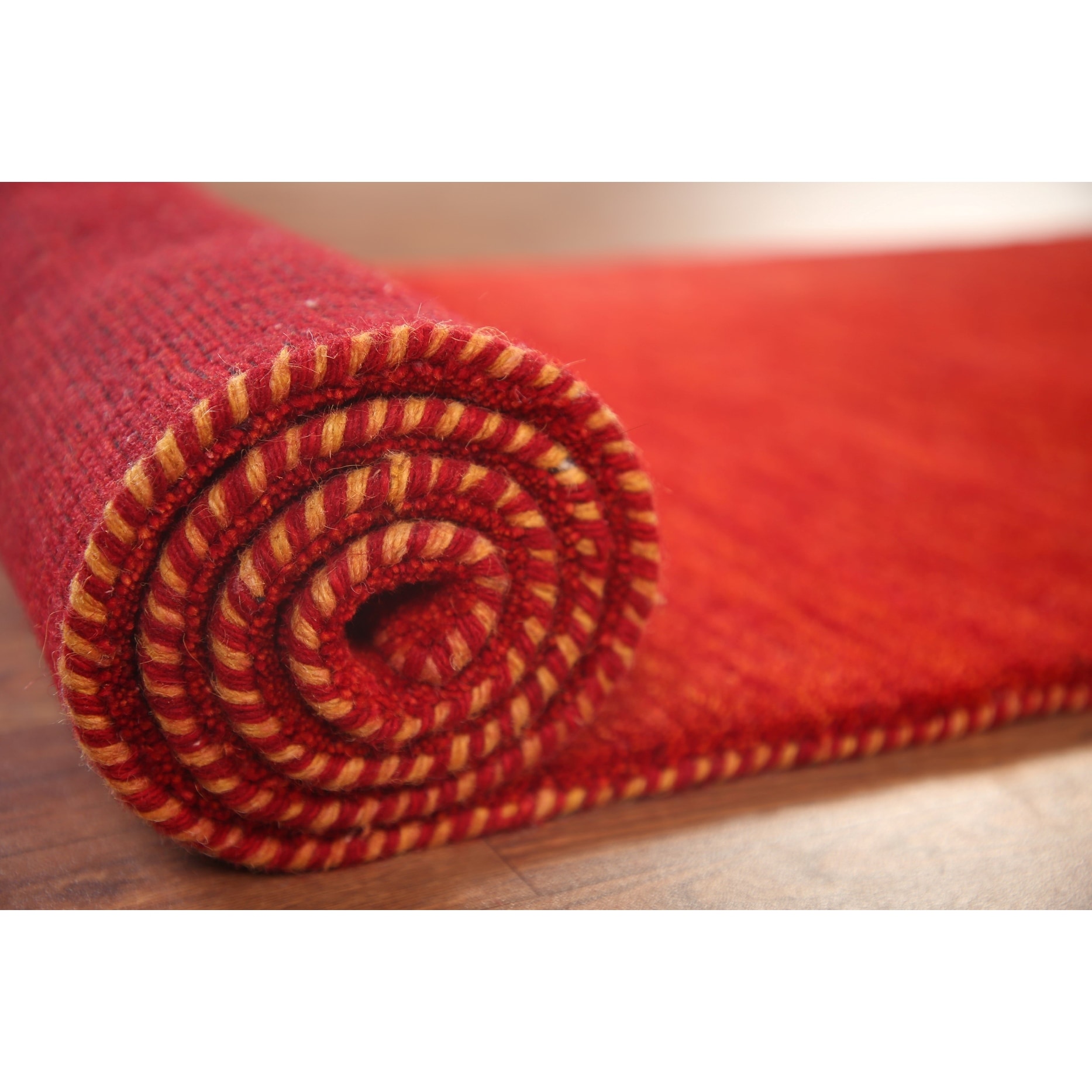 Red Tribal 13'0 X 2'9 Ft Indo Gabbeh Runners Rug