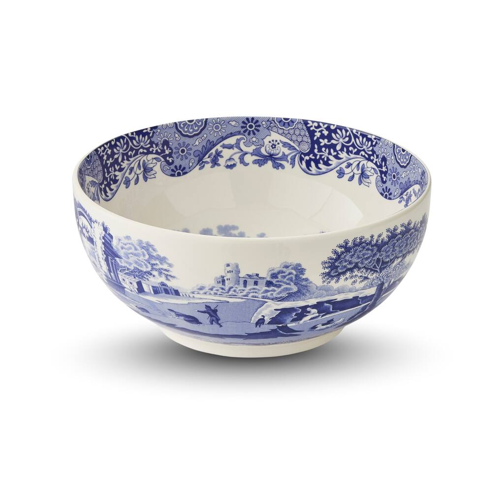 Spode Blue Italian Deep Round Bowl - 10.75"