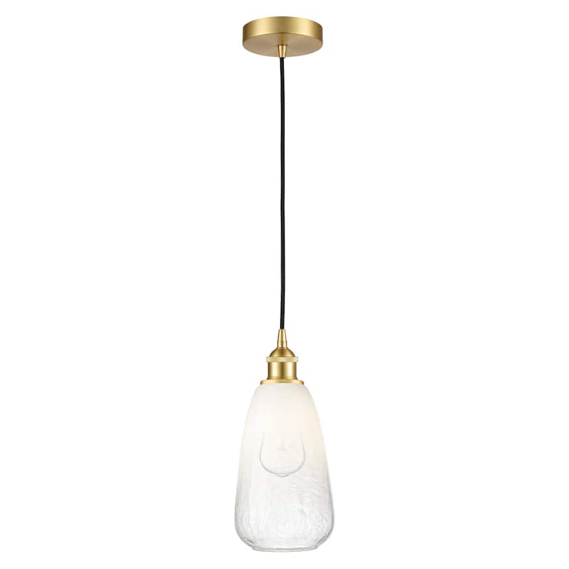 Innovations Lighting Endless Possibilities Edison - Brookhaven Almond - 1 Light 6" Cord Hung Mini Pendant - Satin Gold/Opal