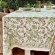 preview thumbnail 1 of 3, Green Chintz Square Tablecloth 60 x 60 sq in