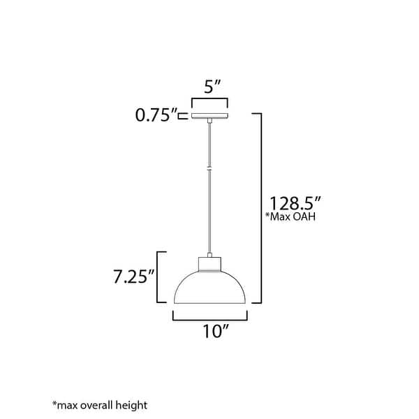 Maxim 35142 Rockport 10" Wide Mini Pendant with Hammered Metal Shade
