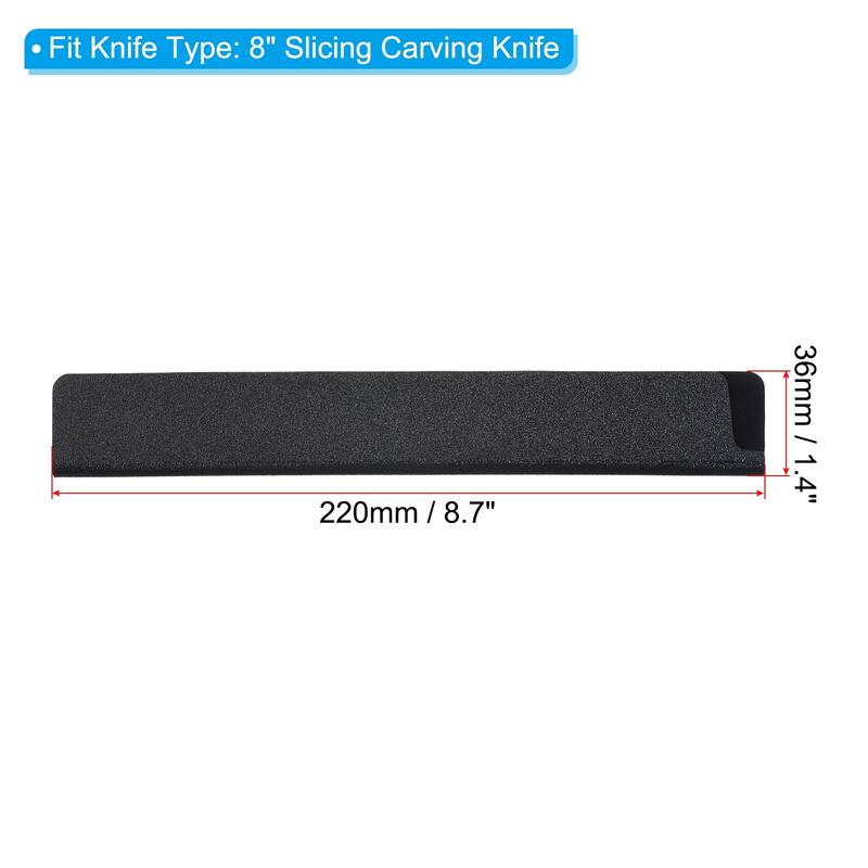 3Pcs ABS Kitchen Knife Sheath Cover Sleeves for 3.5" Paring Knife - Black - 8 inch, 1Pcs