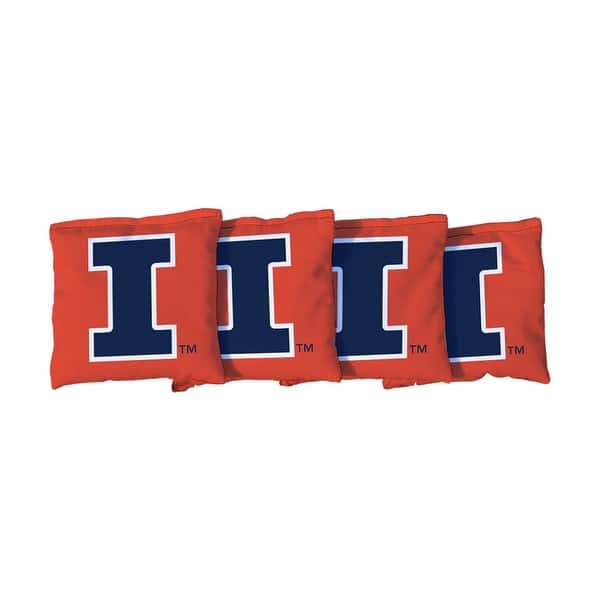 slide 2 of 3, Illinois Fighting Illini Orange Cornhole Bags All-Weather Resin Filled