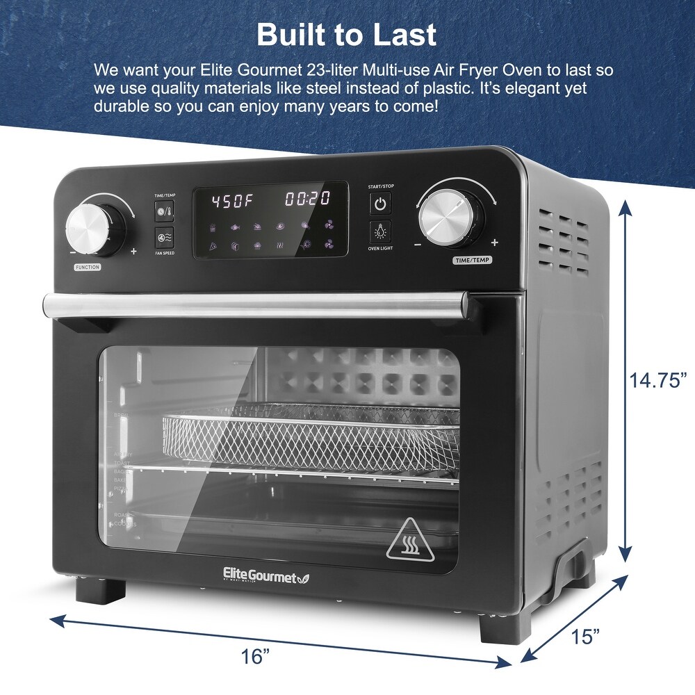Elite 25l digital air online fryer oven black