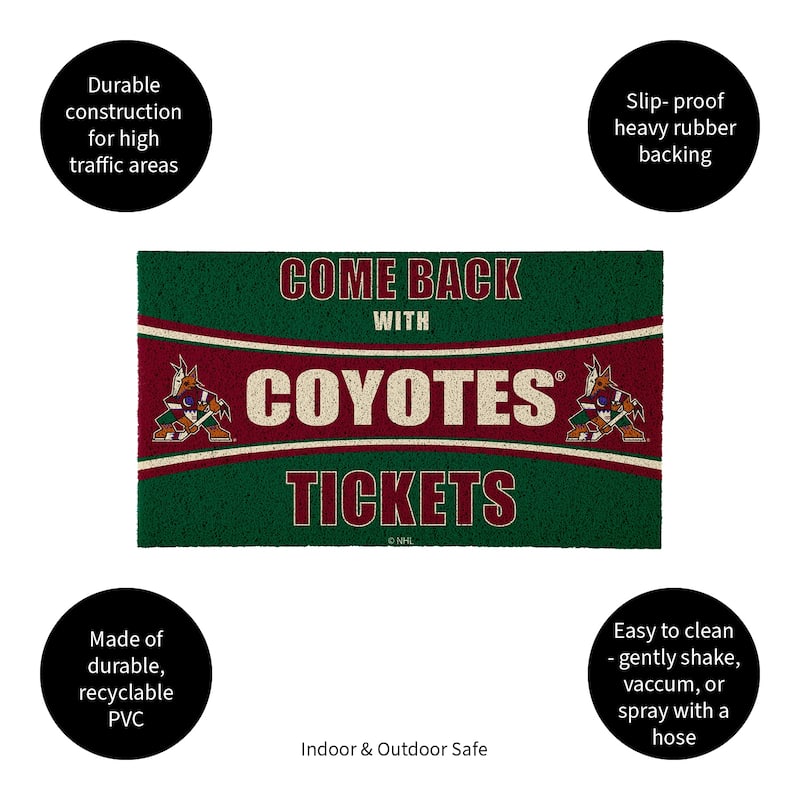 Philadelphia Flyers 28 in. x 16 in. PVC "Come Back With Tickets" Trapper Door Mat