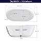 preview thumbnail 8 of 7, Acrylic Free Standing Tub - Classic Oval Shape Soaking Tub