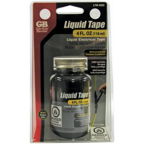 Gardner Bender LTB400 Liquid Electrical Tape, 4 Oz, Black Bed Bath