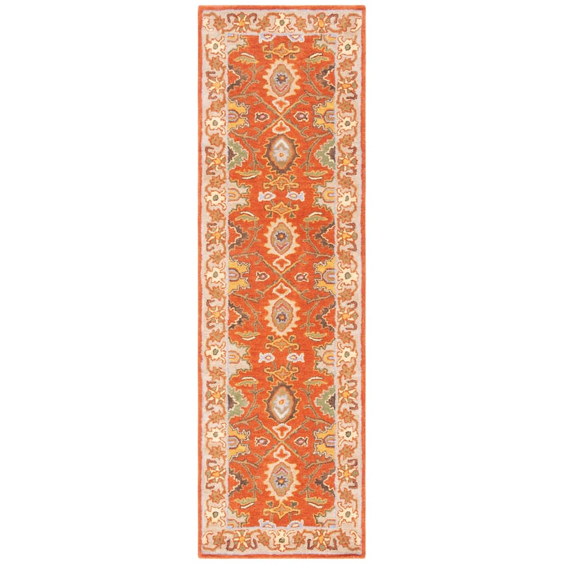 SAFAVIEH Handmade Heritage Dot Daisy Traditional Oriental Wool Rug