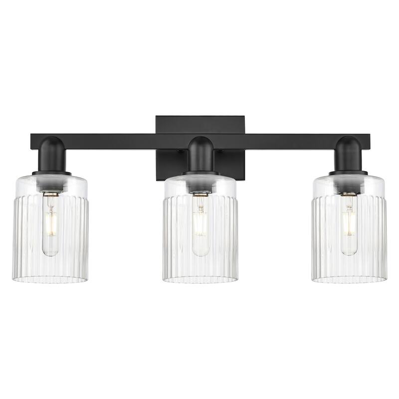 Innovations Lighting 716-3W-11-24 Hadley Vanity Hadley 3 Light 24" - Matte Black / Clear