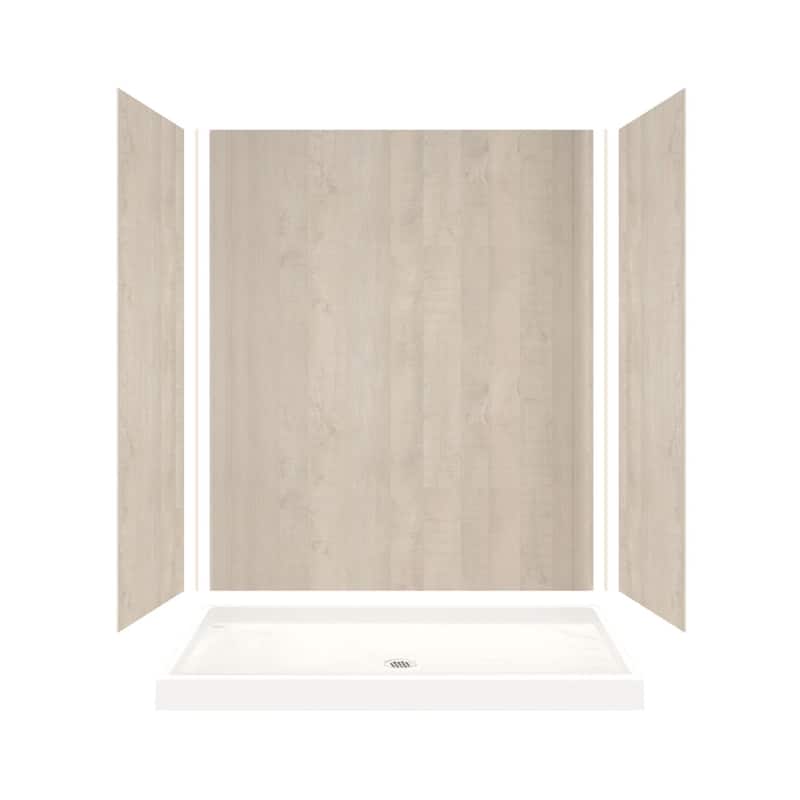 Transolid Expressions 60-in X 32-in X 72-in Glue to Wall Shower Kit - 32" x 60" x 72"