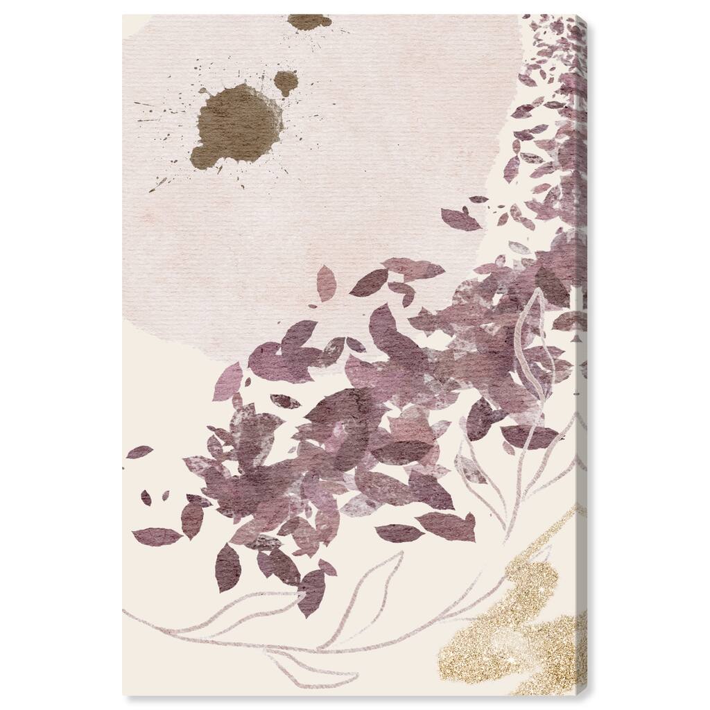 Art Remedy Golden Vineyards Gallery Wrapped Boho Abstract 1 Piece Canvas Wall Art