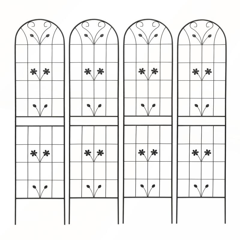 4 Pack Metal Garden Trellis 86.7in x 19.7in Rustproof Trellis
