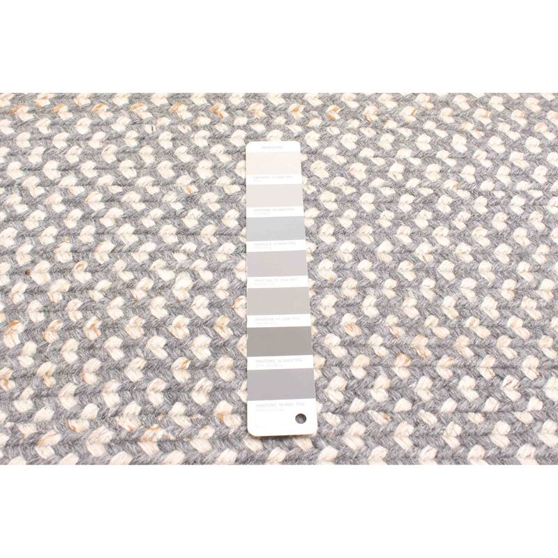 ECARPETGALLERY Braid weave Sienna Grey Wool Rug - 5'3 x 7'5