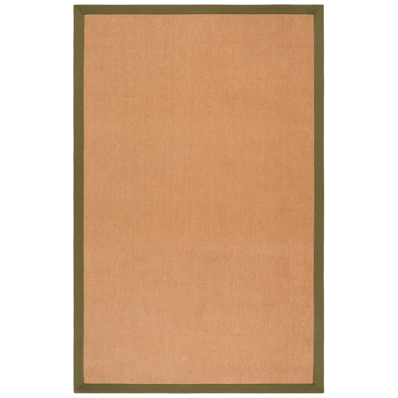SAFAVIEH Handmade Natural Fiber Cati Flat Weave Jute Rug - Natural/Olive - 6' Square
