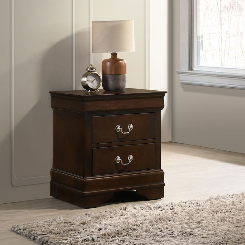 Louis Philippe Traditional 2-drawer Nightstand