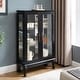 preview thumbnail 1 of 106, GDFStudio - Traditional Storage Curio Cabinet with Tempered Glass Doors and Lighted Display Black