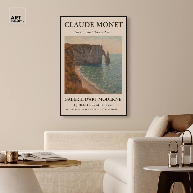 Monet's Seascape Canvas by Art Remedy