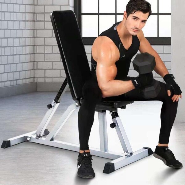 Seated Leg Extension and Curls Machine Leg 44.5" Strength Bench Home Gym 