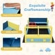 preview thumbnail 6 of 8, Costway Kids Wooden Sandbox, Large Car-Theme Sand Box with Bottom