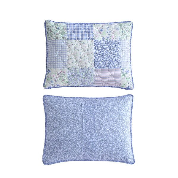 Laura Ashley Parker Patchwork Cozy Purple Quilt Set - On Sale