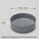preview thumbnail 37 of 36, BNK 16 inch White Ceramic Circular Vessel Bathroom Sink