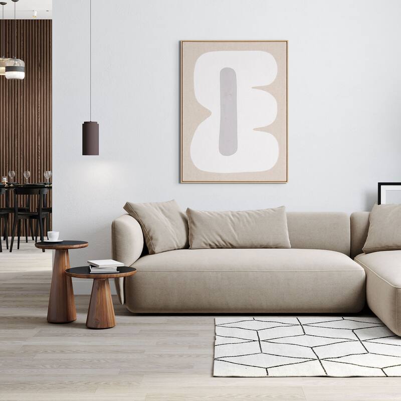 Interval I, Hand Painted Canvas - Plastic - Brown