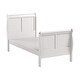 preview thumbnail 2 of 4, Sophisticated Contemporary Style Twin Size Sleigh Bed, White