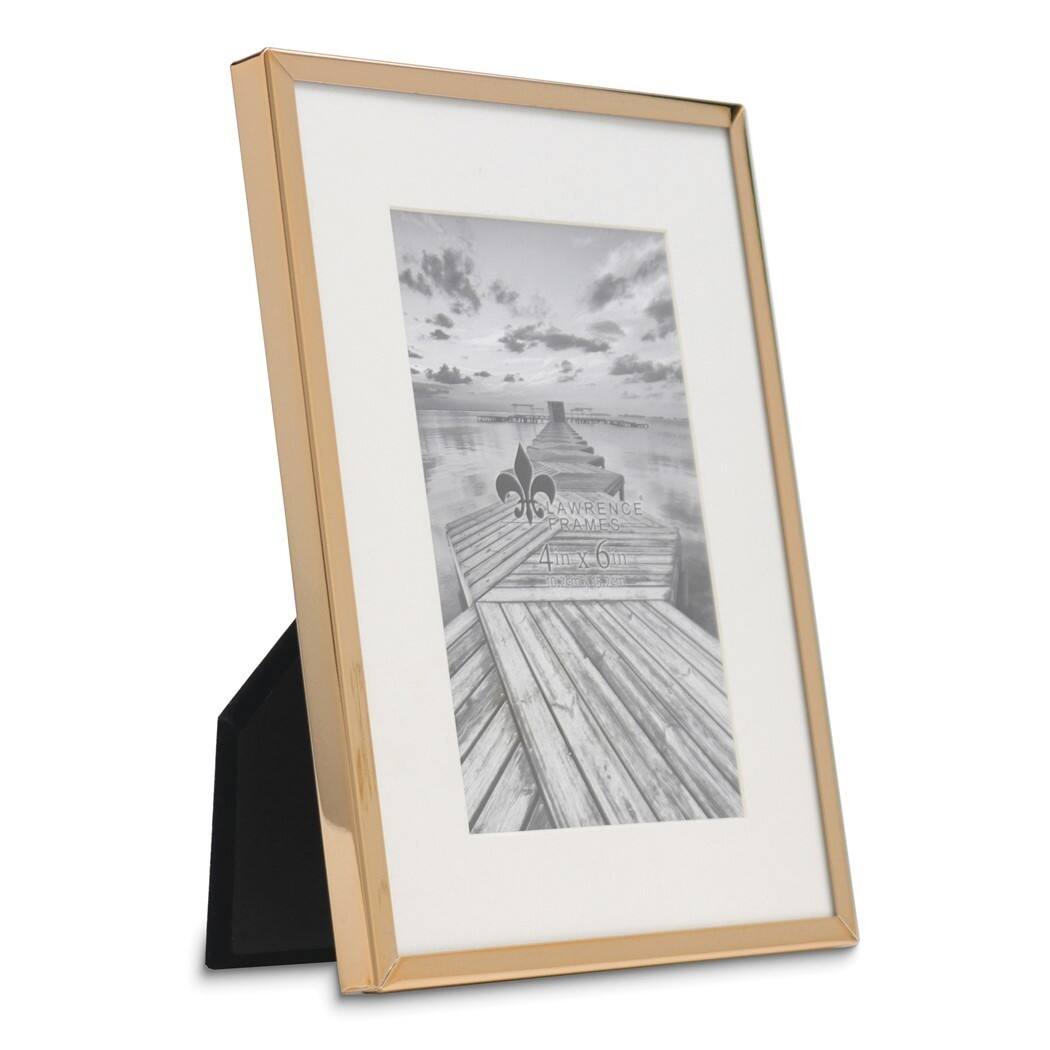 Curata GoldTone 6x8 Frame with BevelCut Mat For 4x6 Photo Bed Bath