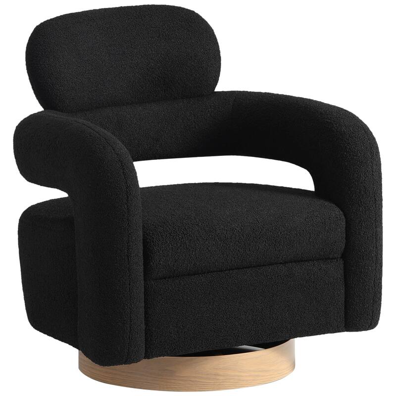 Bayville 29" Wide Sherpa Swivel Chair (Set of 2)