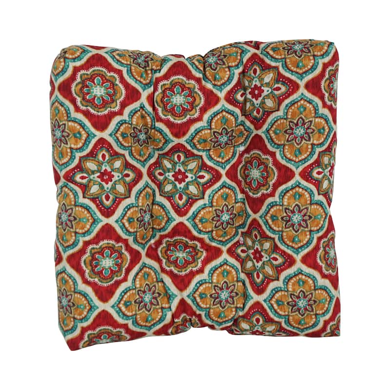 19-inch Square Tufted Indoor/Outdoor Chair Cushions (Set of 4) - 19" x 19"