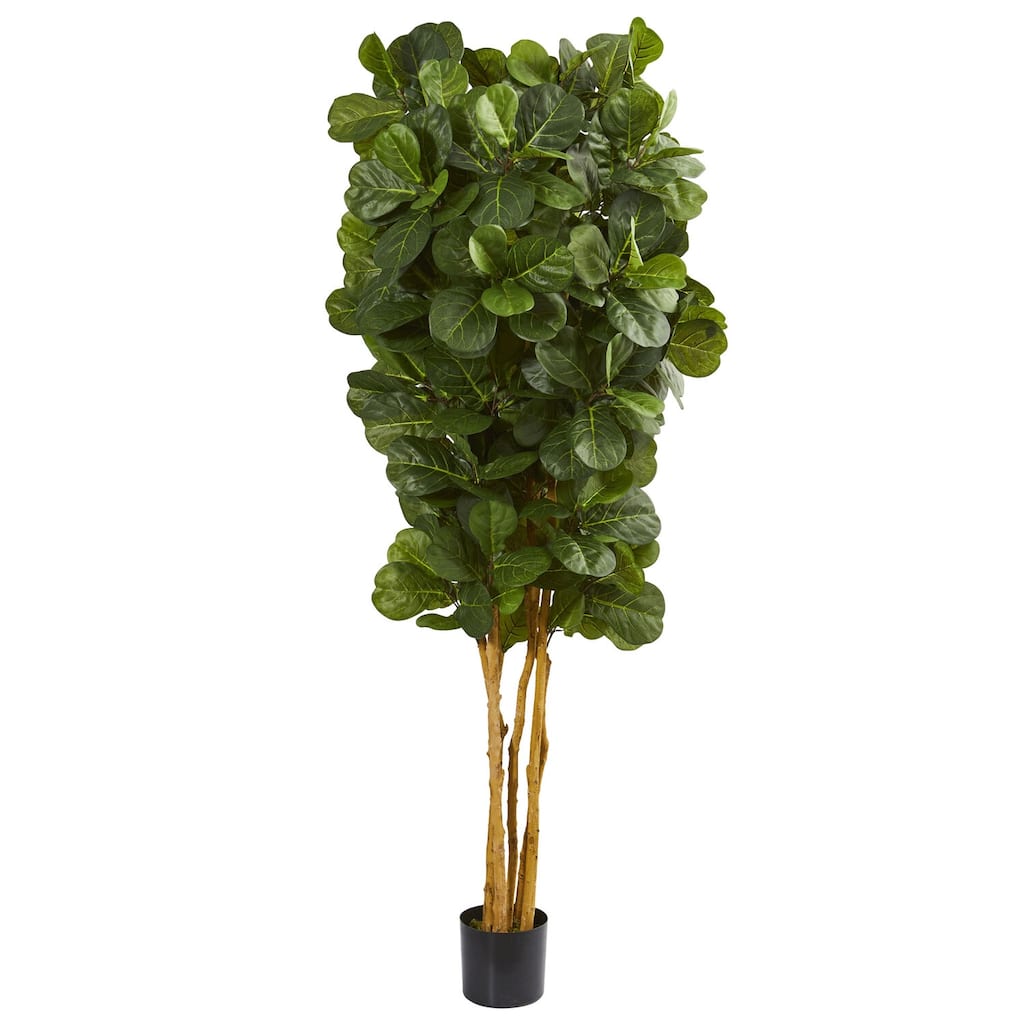 7Ft Artificial Fig Tree - Antique Accents Indoor Plant, Tall Green Foliage, Home Decor, Living Room, Office - 61 Inches and Over